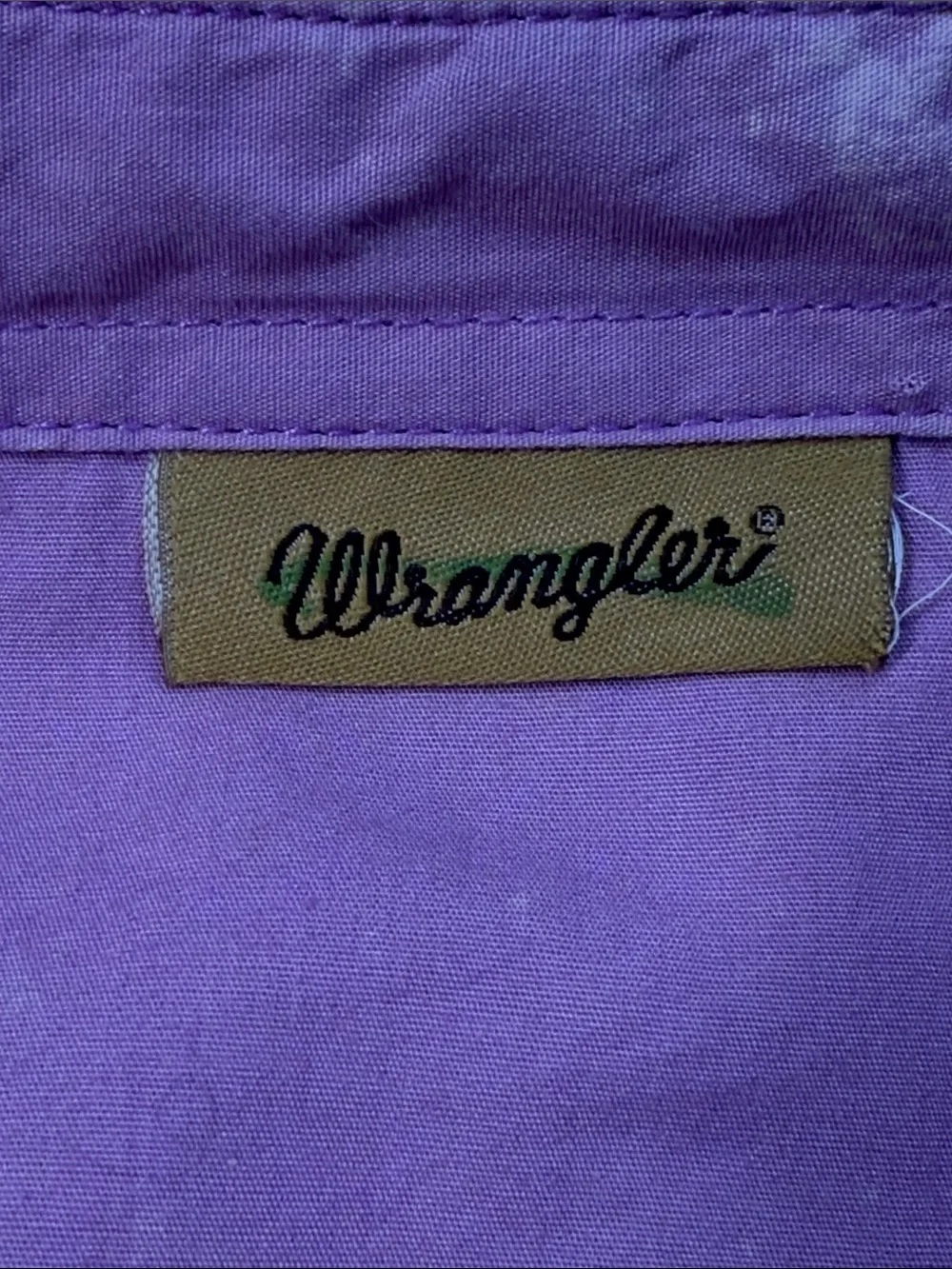 Wrangler Lavender Purple Acid Wash Western Snap Front Long Sleeve Shirt XL - Picture 6 of 9